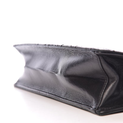 Chanel Lambskin Top Handle Logo Flap Black 11 of 13