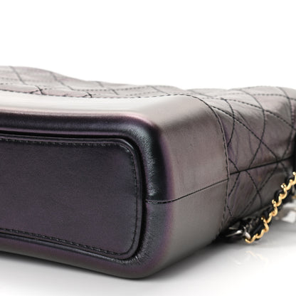 Chanel Iridescent Aged Calfskin Quilted Medium Gabrielle Hobo Black 10 of 11