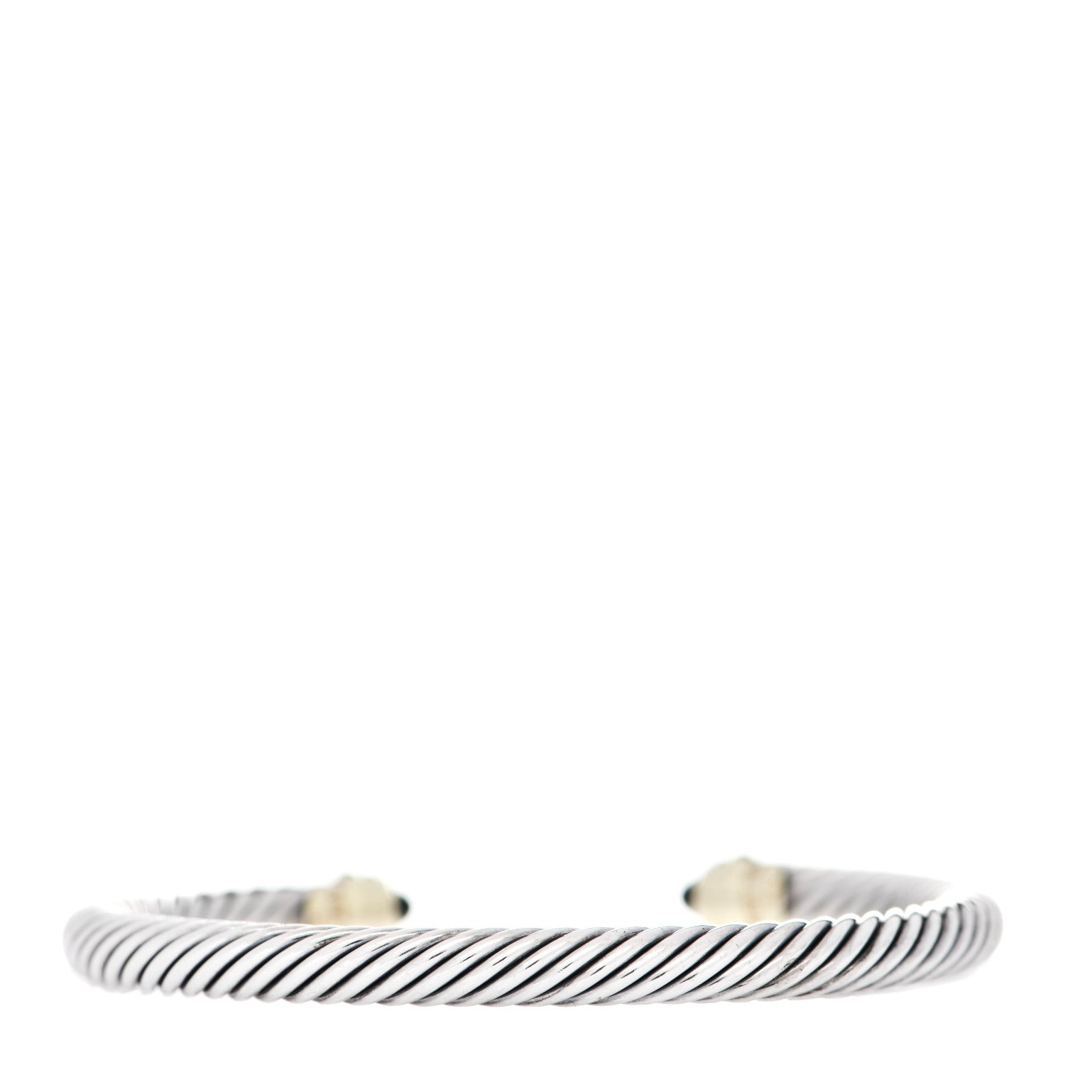 David Yurman Sterling Silver 14K Yellow Gold Black Onyx 5mm Cable Classics Petite Color Bracelet 2 of 3