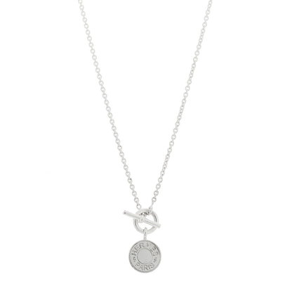 Hermes Sterling Silver Amulettes Ex-Libris Pendant Necklace 1 of 5