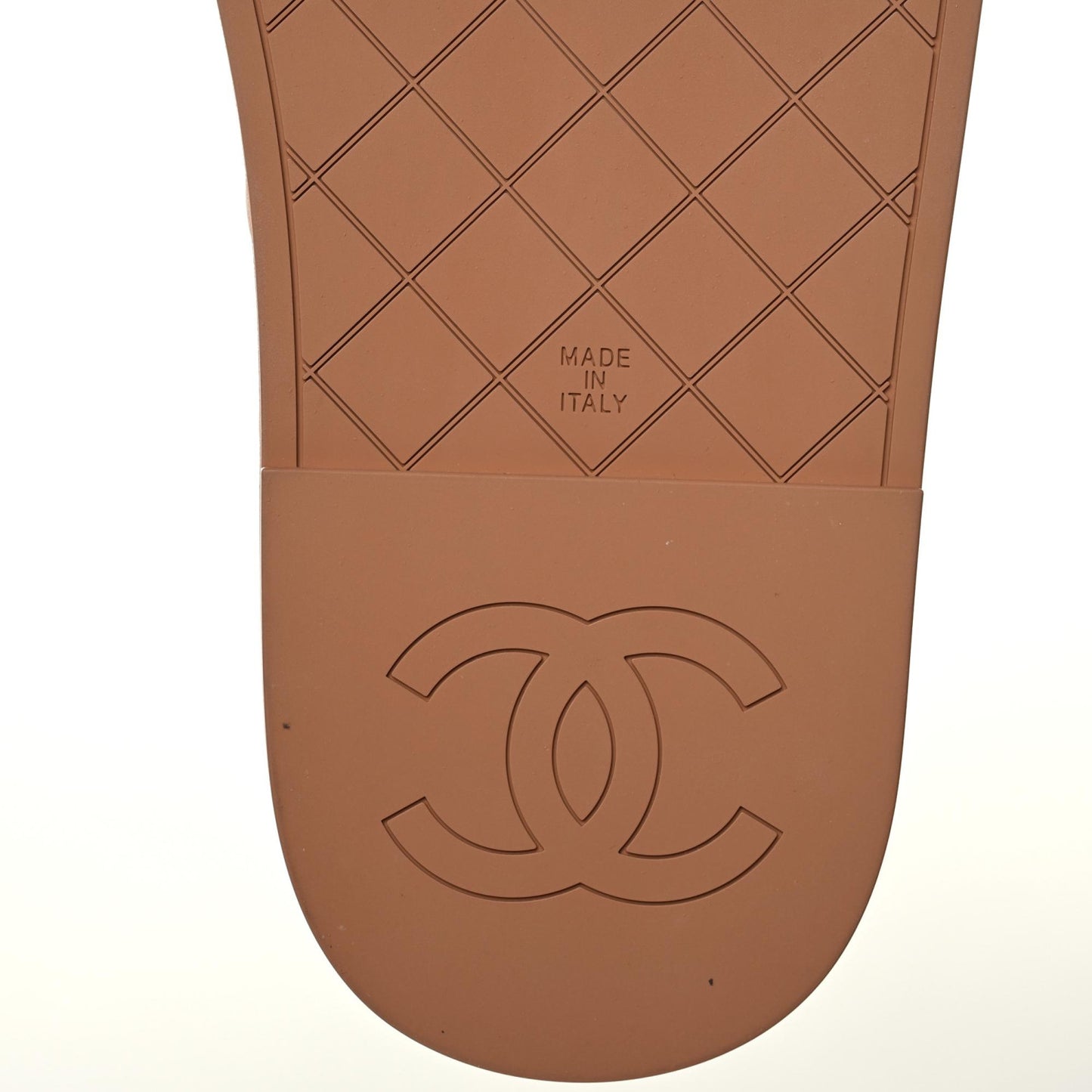 Lambskin Quilted CC Mules Sandals 36 Brown