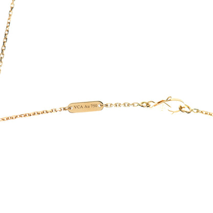 Van Cleef & Arpels 18K Yellow Gold Carnelian Vintage Alhambra Pendant Necklace 6 of 8