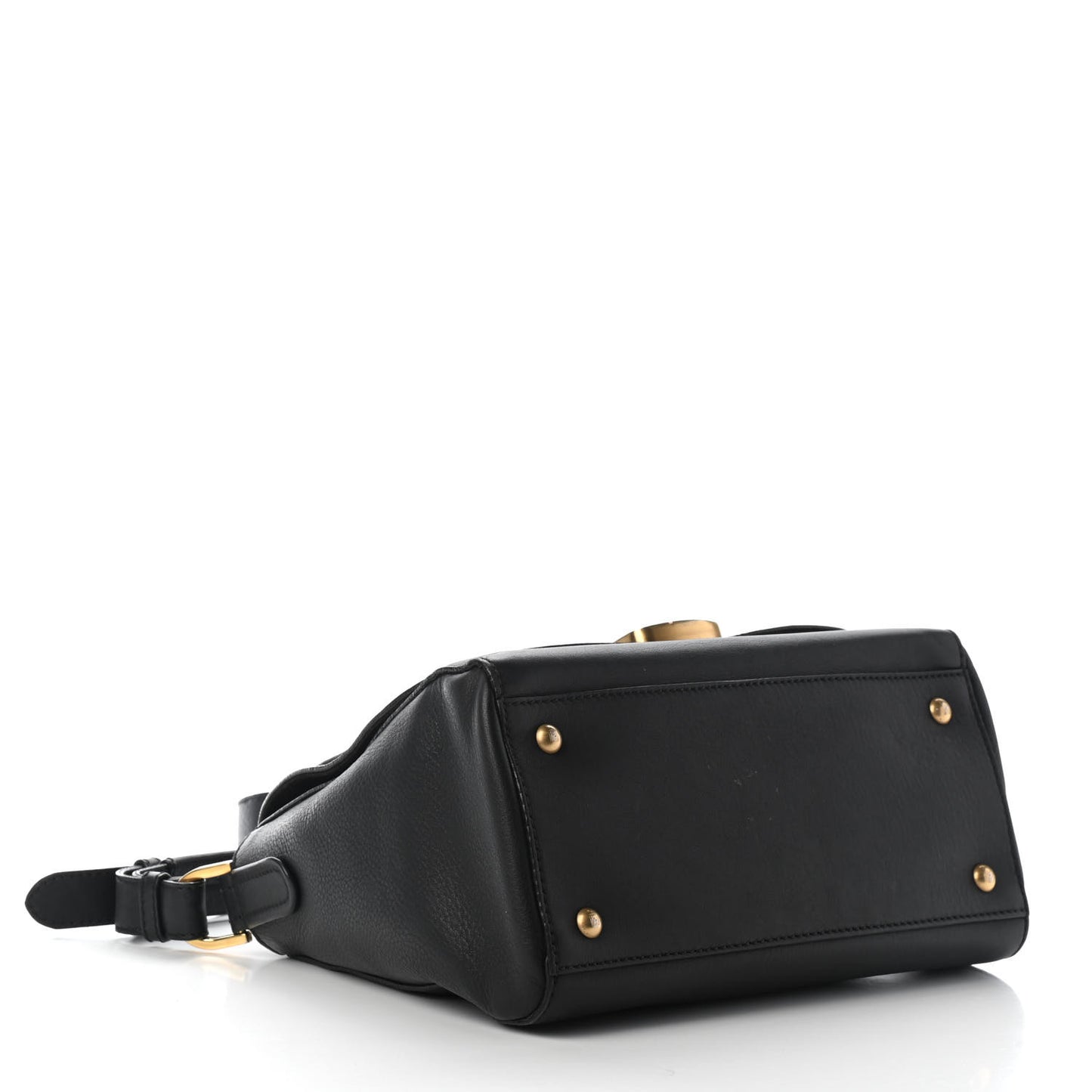 Vitello Dolce Marmol Anna Shoulder Bag Black