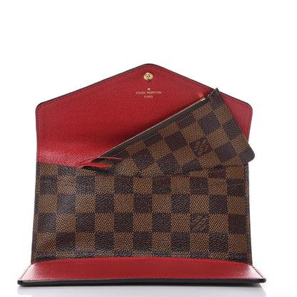 Louis Vuitton Damier Ebene Josephine Wallet Red 6 of 7