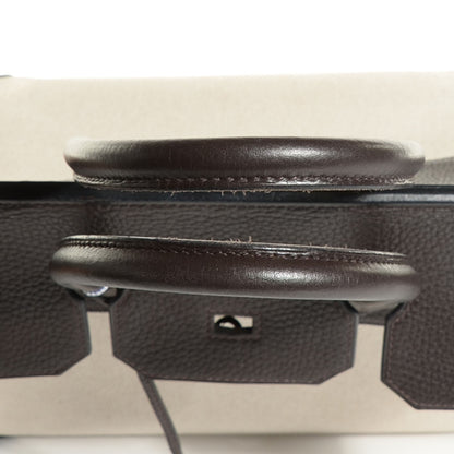 Hermes Toile Togo Birkin 35 Chocolate 31 of 31