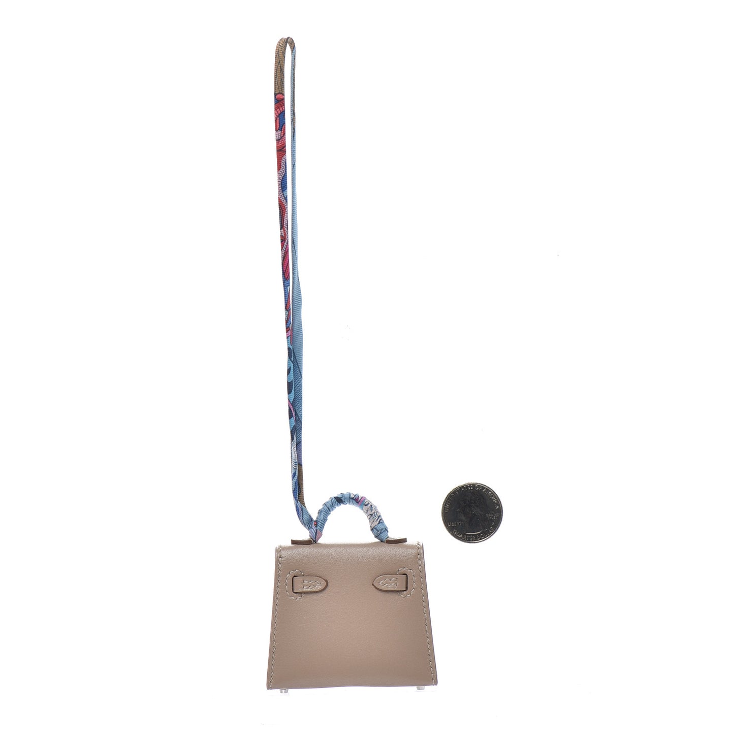 Tadelakt Mini Kelly Twilly Bag Charm Argile