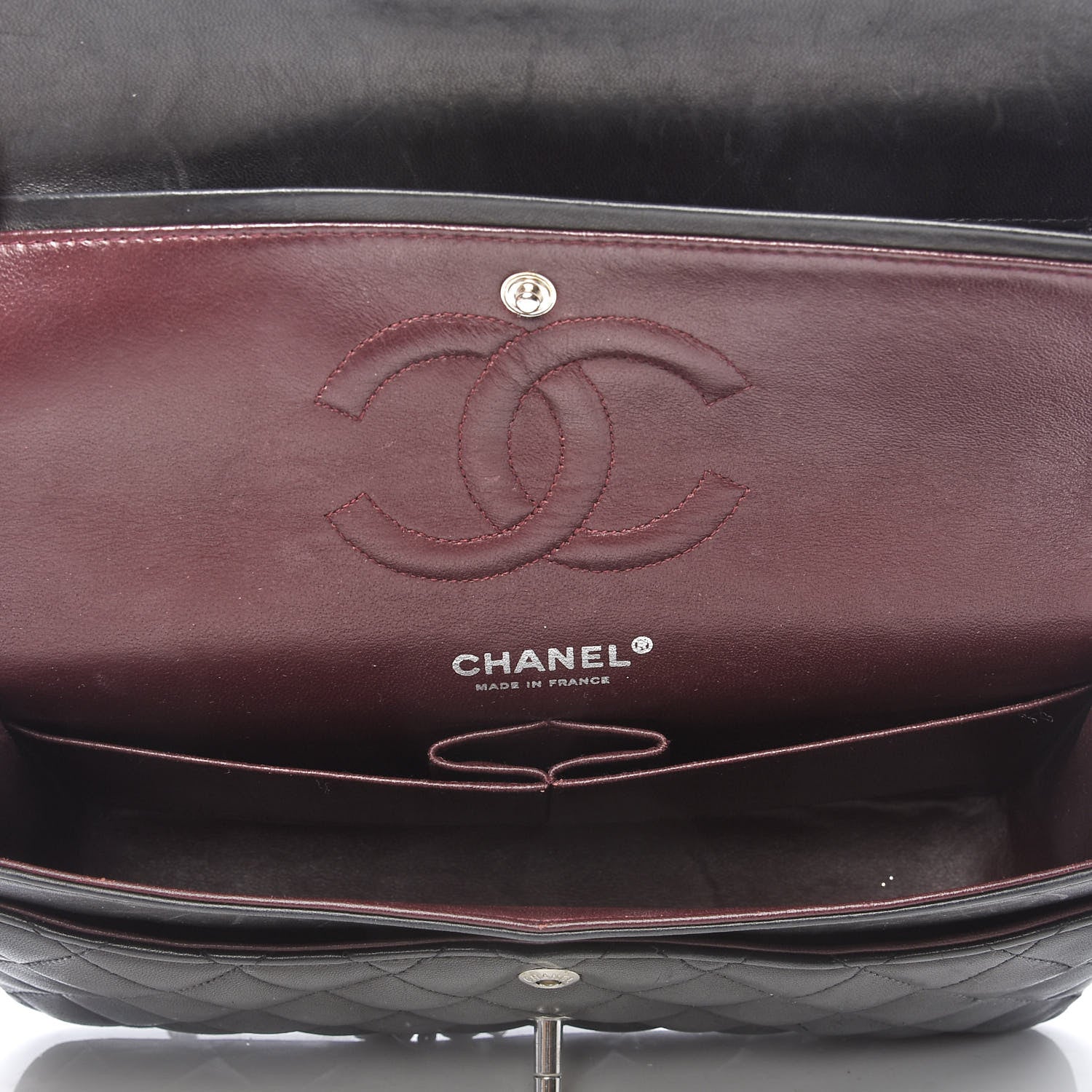 Chanel Lambskin Quilted Medium Double Flap Black 5 of 13