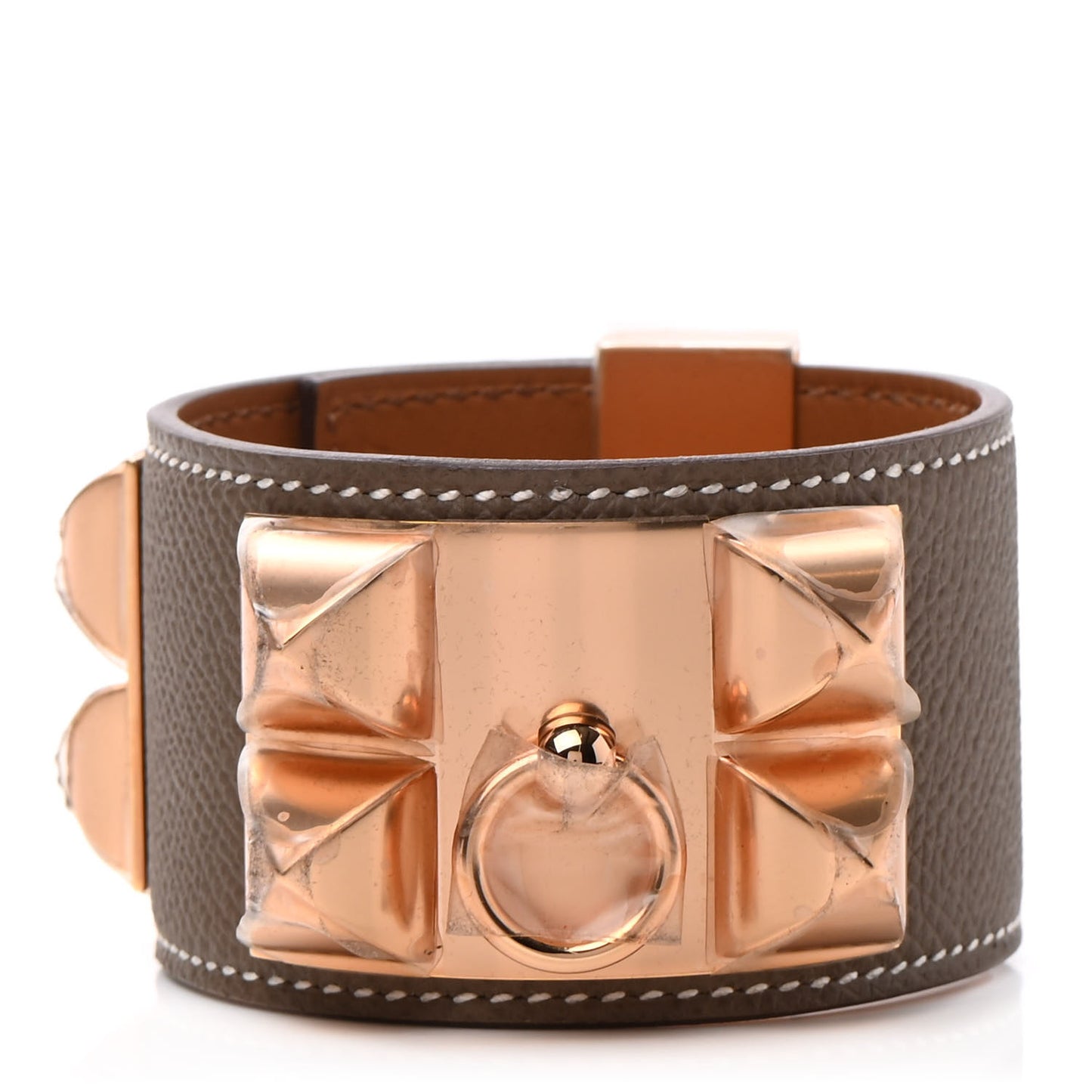 Epsom Collier de Chien CDC Bracelet T2 Etoupe