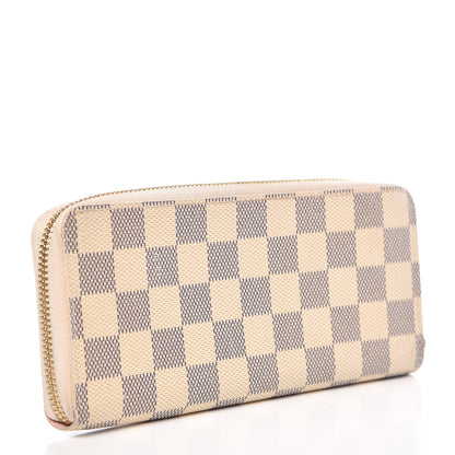 Louis Vuitton Damier Azur Clemence Wallet Rose Ballerine 3 of 9