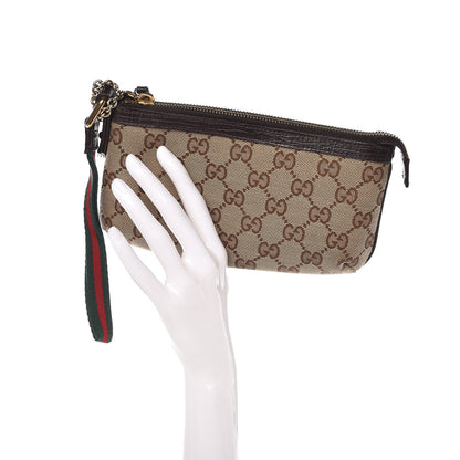 Gucci Monogram Jolicoeur Wristlet Dark Brown 2 of 9