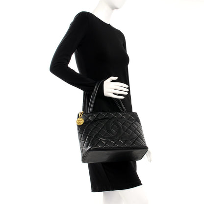 Chanel Caviar Quilted Medallion Tote Black 2 of 16