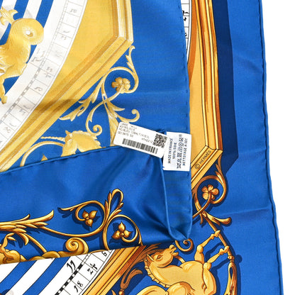 Hermes Silk Astrologie Scarf 90 Bleu Cobalt Vieil 6 of 6