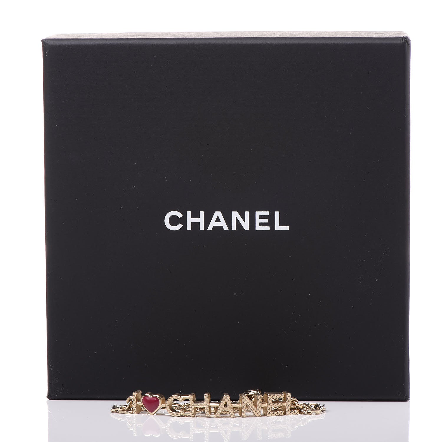 Chanel Quilted I Heart Logo Bracelet Gold 5 of 5