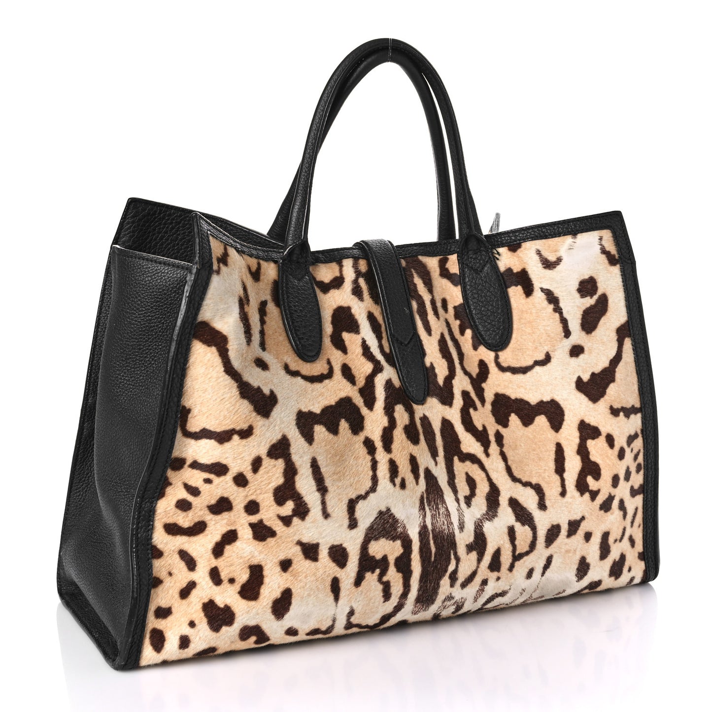 Pony Hair Cheetah Print Medium Jackie Top Handle Bag