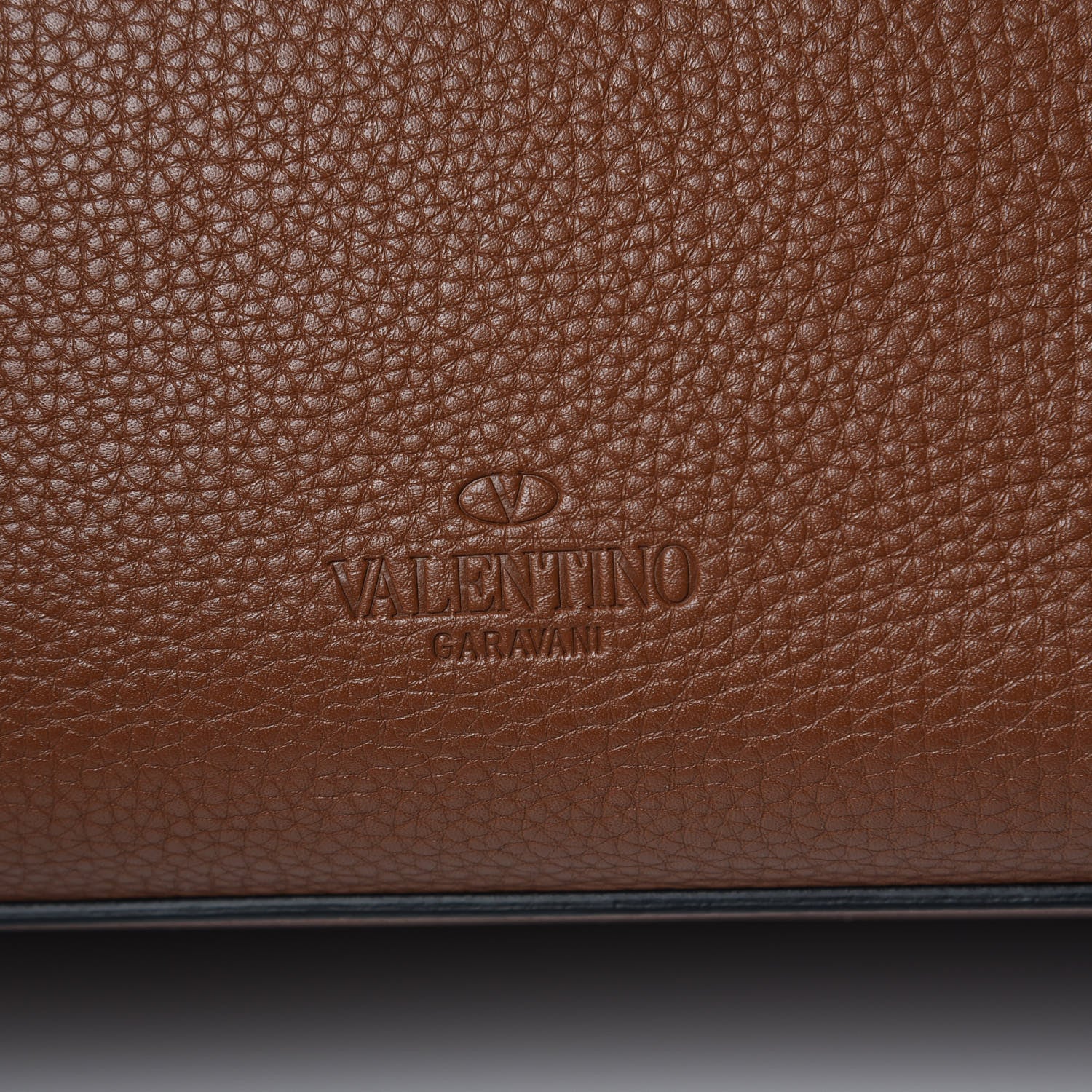 Valentino Garavani Grained Calfskin Rockstud Shoulder Tote Bright Cognac 9 of 11