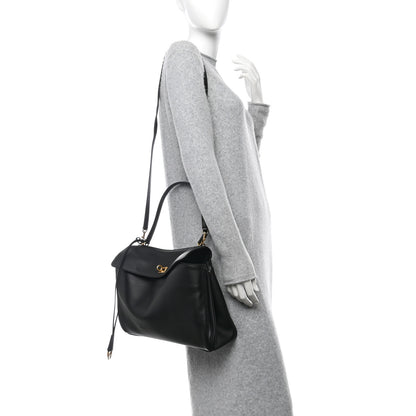 Balenciaga Natural Smooth Calfskin Medium Rodeo Top Handle Handbag Black 2 of 12