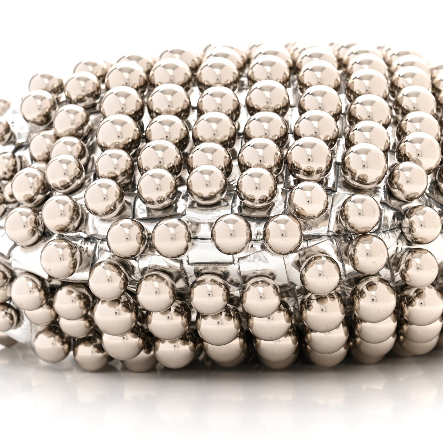 Bottega Veneta Metallic Nappa Studded Intrecciato Mini Jodie Silver 9 of 10