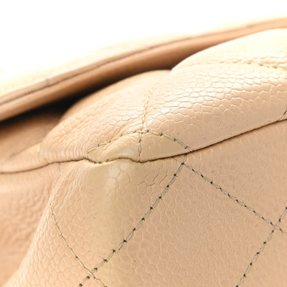Chanel Caviar Quilted Jumbo Single Flap Beige Clair 12 of 13
