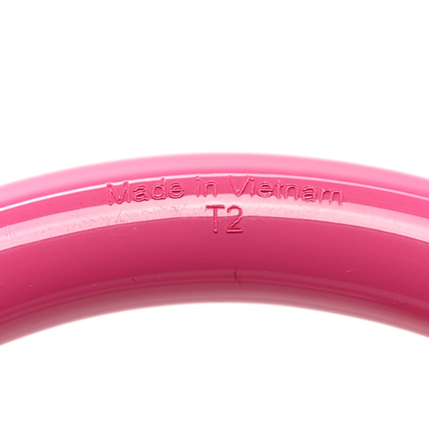 Lacquered Wood H Equipe PM Bangle Bracelet T2 Amazon Pop Rouge