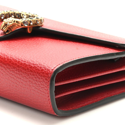 Gucci Calfskin Mini Dionysus Chain Wallet Hibiscus Red 9 of 11