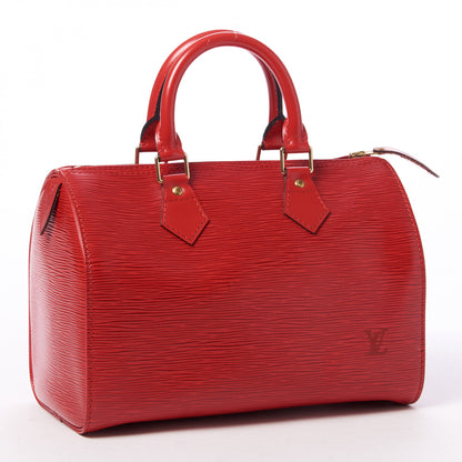 Louis Vuitton Epi Speedy 25 Castillan Red 2 of 9