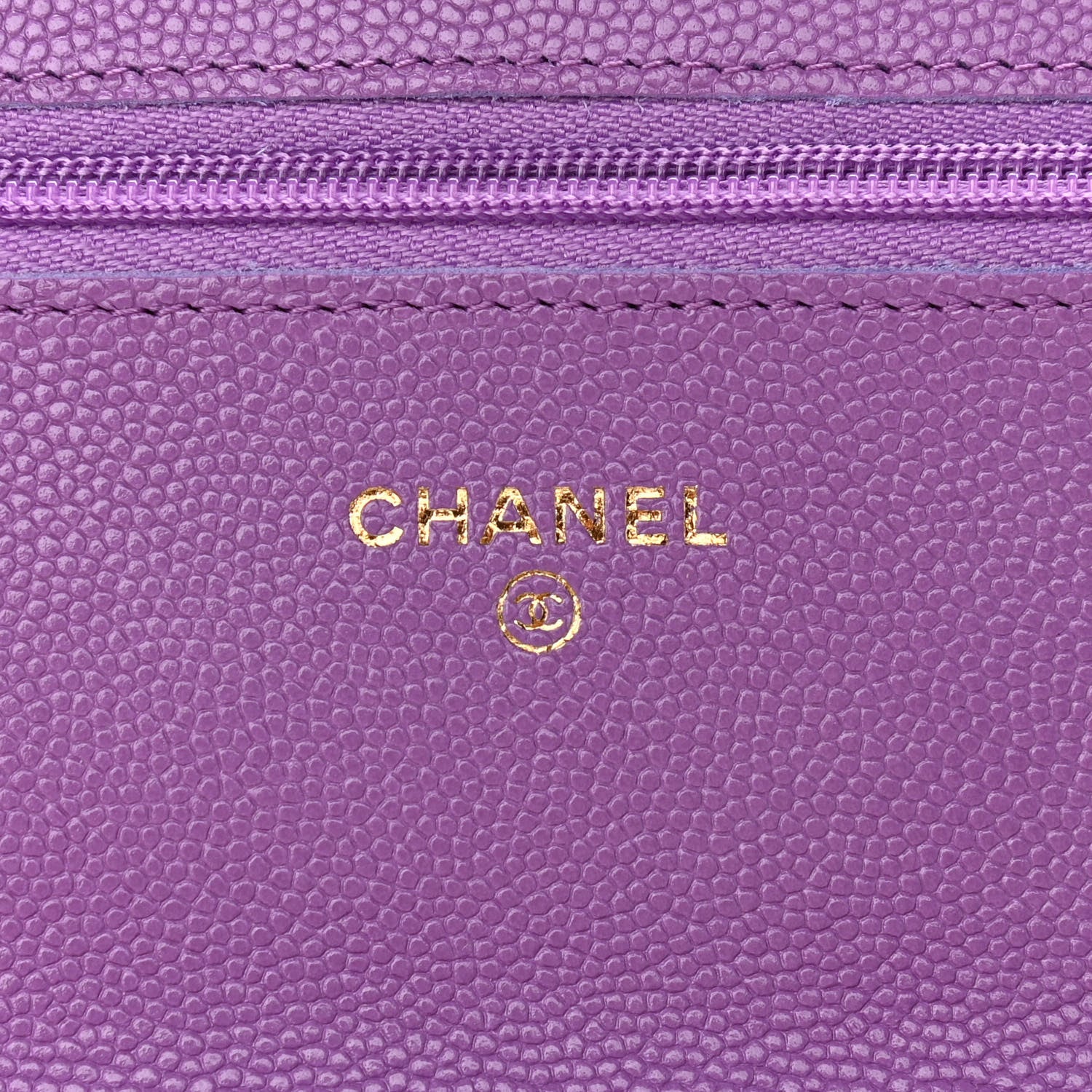 Chanel Caviar Quilted Wallet On Chain WOC Purple 6 of 12
