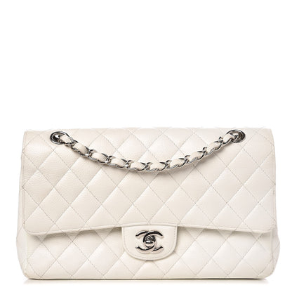 Chanel Caviar Quilted Medium Double Flap White 1 of 13
