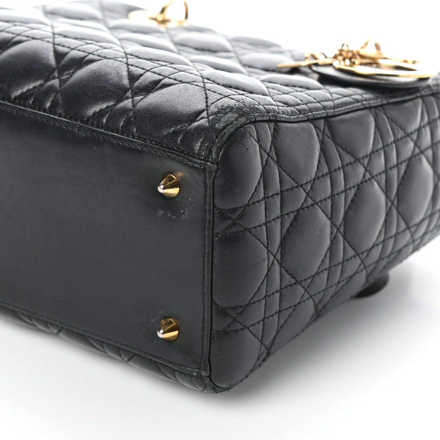 Lambskin Cannage Medium Lady Dior Black