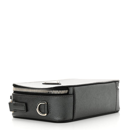 Prada Saffiano Travel Small Brique Top Handle Crossbody Bag Anthracite Gray 4 of 12