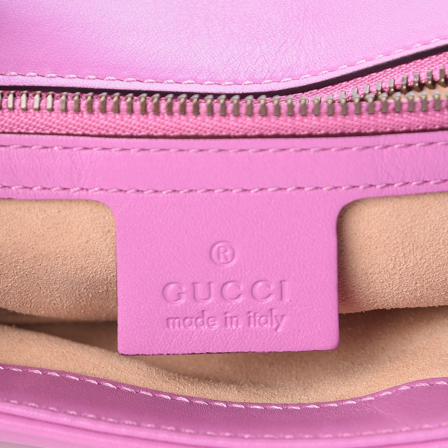 Gucci Calfskin Matelasse Medium GG Marmont Shoulder Bag Candy Mousse 6 of 11