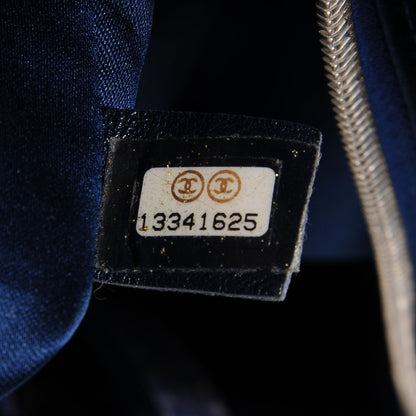 Chanel Glazed Calfskin XL on the Road Tote Dark Blue 7 of 7
