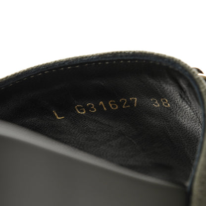 Chanel Lambskin Canvas Chain Flat Sandals 38 Khaki 8 of 8