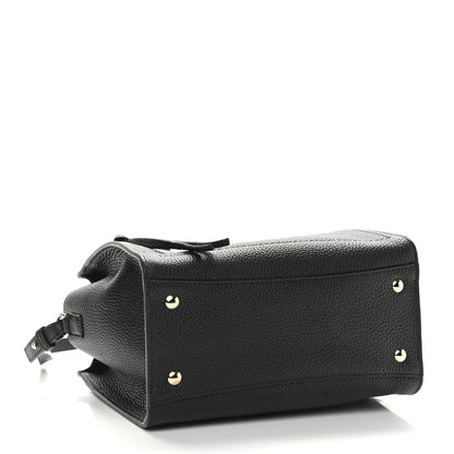 Salvatore Ferragamo Hammered Calfskin Double Handle Small Amy Tote Black 4 of 10