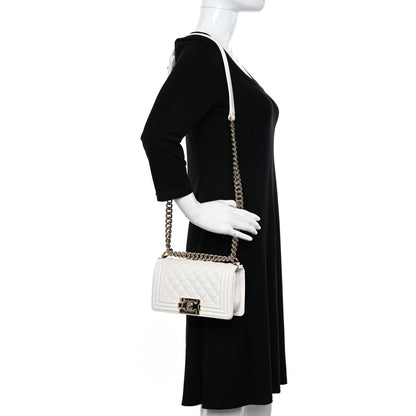 Chanel Caviar Quilted Small Boy Flap White 2 of 11