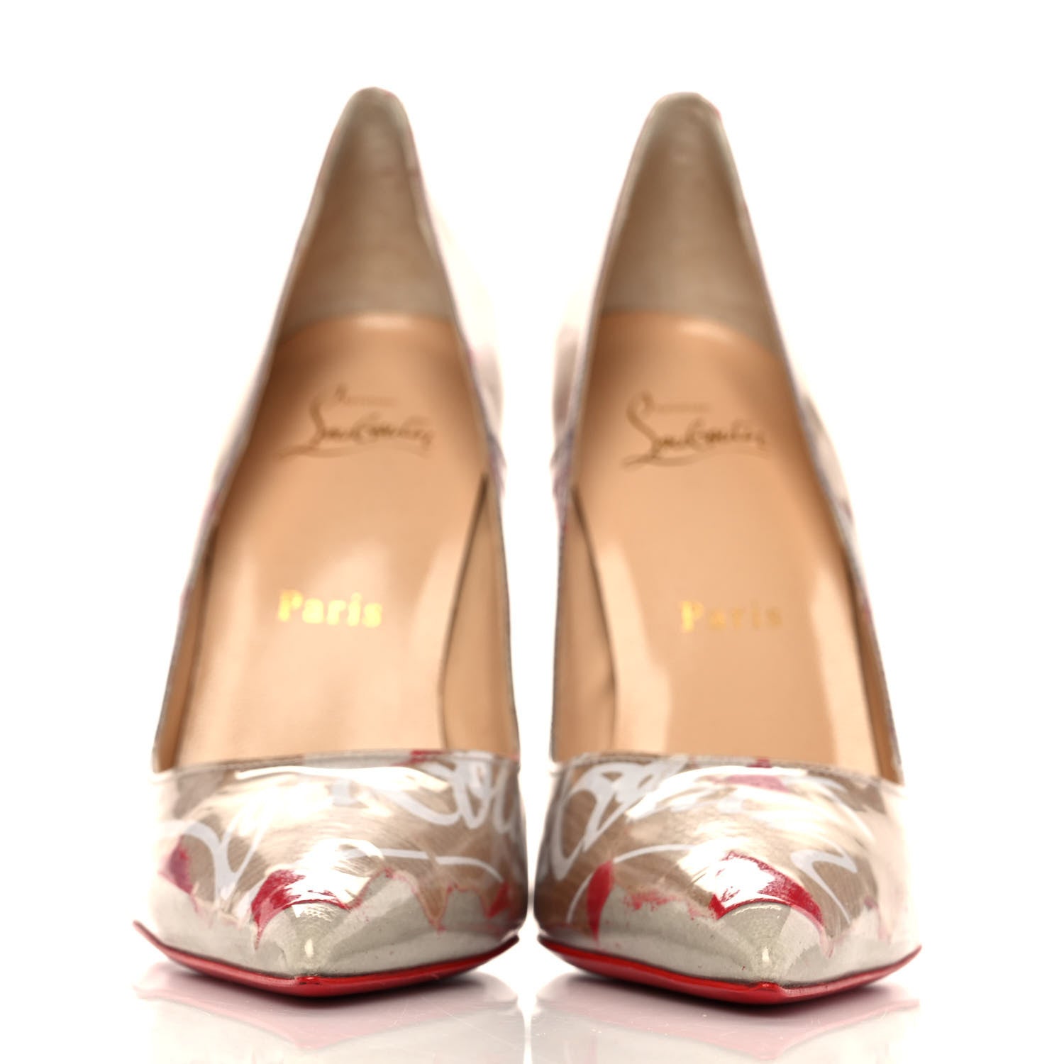Christian Louboutin PVC Loubi Print So Kate 120 Pumps 37.5 Kraft 2 of 8