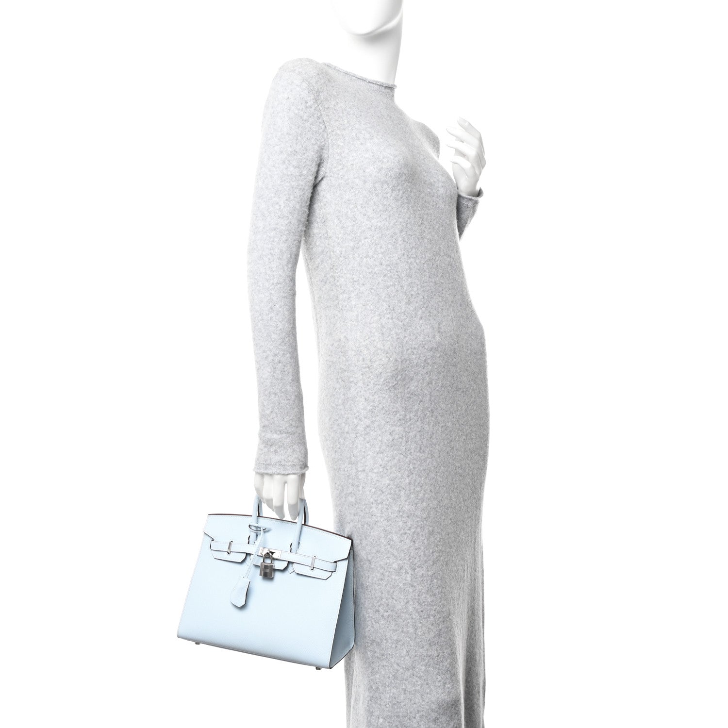 Hermes Epsom Birkin Sellier 25 Bleu Brume 2 of 11