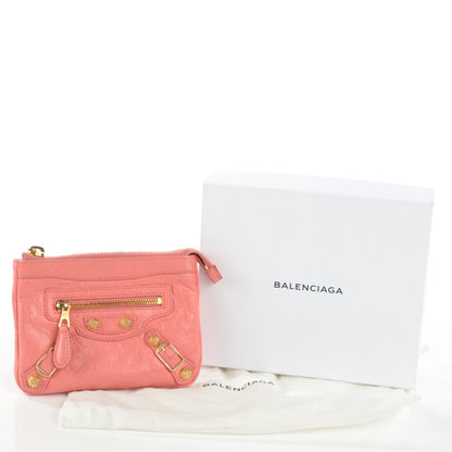 Balenciaga Agneau Giant 12 Gold Hardware M Porte-Monnaie Coin Purse Rose Azalee 5 of 9