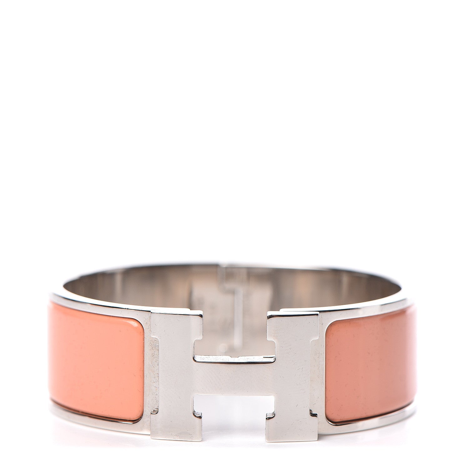 Hermes Enamel Wide Clic Clac H Bracelet PM Mango 1 of 5