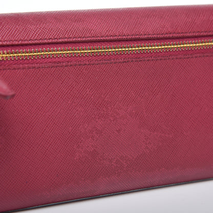 Prada Saffiano Continental Wallet Ibisco Peonia 8 of 15