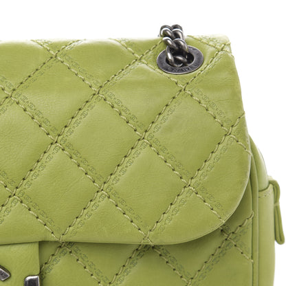 Chanel Calfskin Quilted Medium Coco Sporran Flap Green 14 of 16