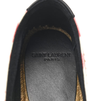 Saint Laurent Lip Print Canvas Espadrilles 39 Bianco Rosso Black 7 of 10