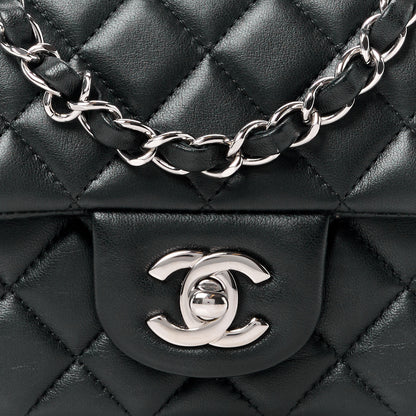 Chanel Lambskin Quilted Mini Rectangular Flap Black 9 of 13