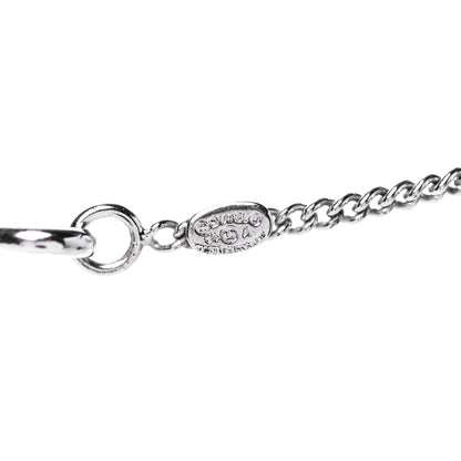 Chanel Enamel CC Necklace Silver Black 4 of 4