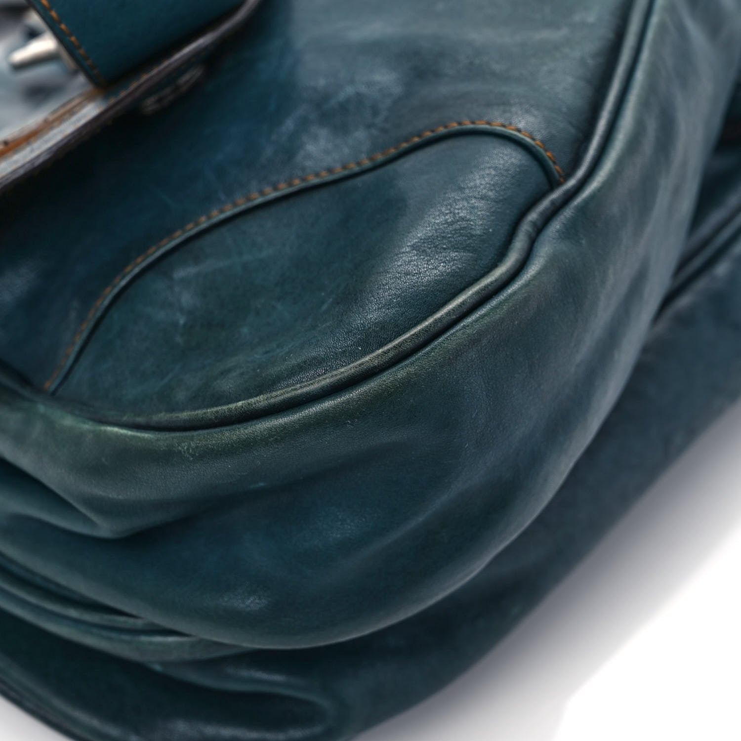 Christian Dior Calfskin Medium Gaucho Double Saddle Bag Dark Blue 10 of 14