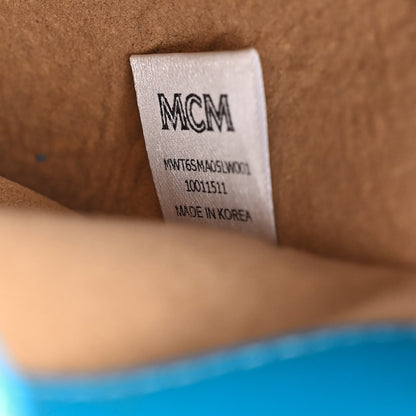 MCM Grained Calfskin Mini Milla Tote Tile Blue 6 of 15