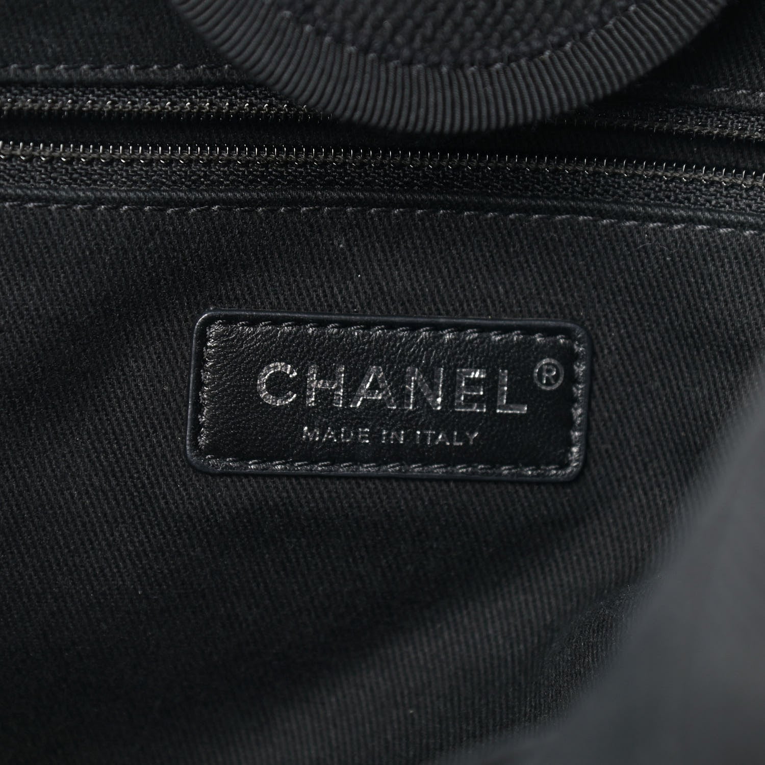 Chanel Canvas Pearl Medium Deauville Tote Black 6 of 12