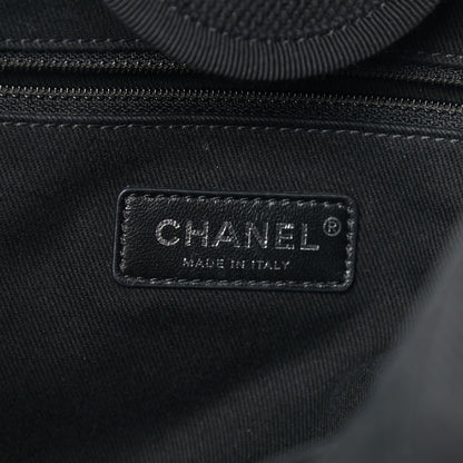 Chanel Canvas Pearl Medium Deauville Tote Black 6 of 12
