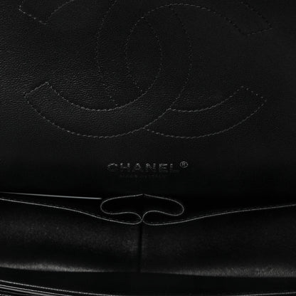 Chanel Crumpled Calfskin Quilted Jumbo Double Flap So Black 5 of 7