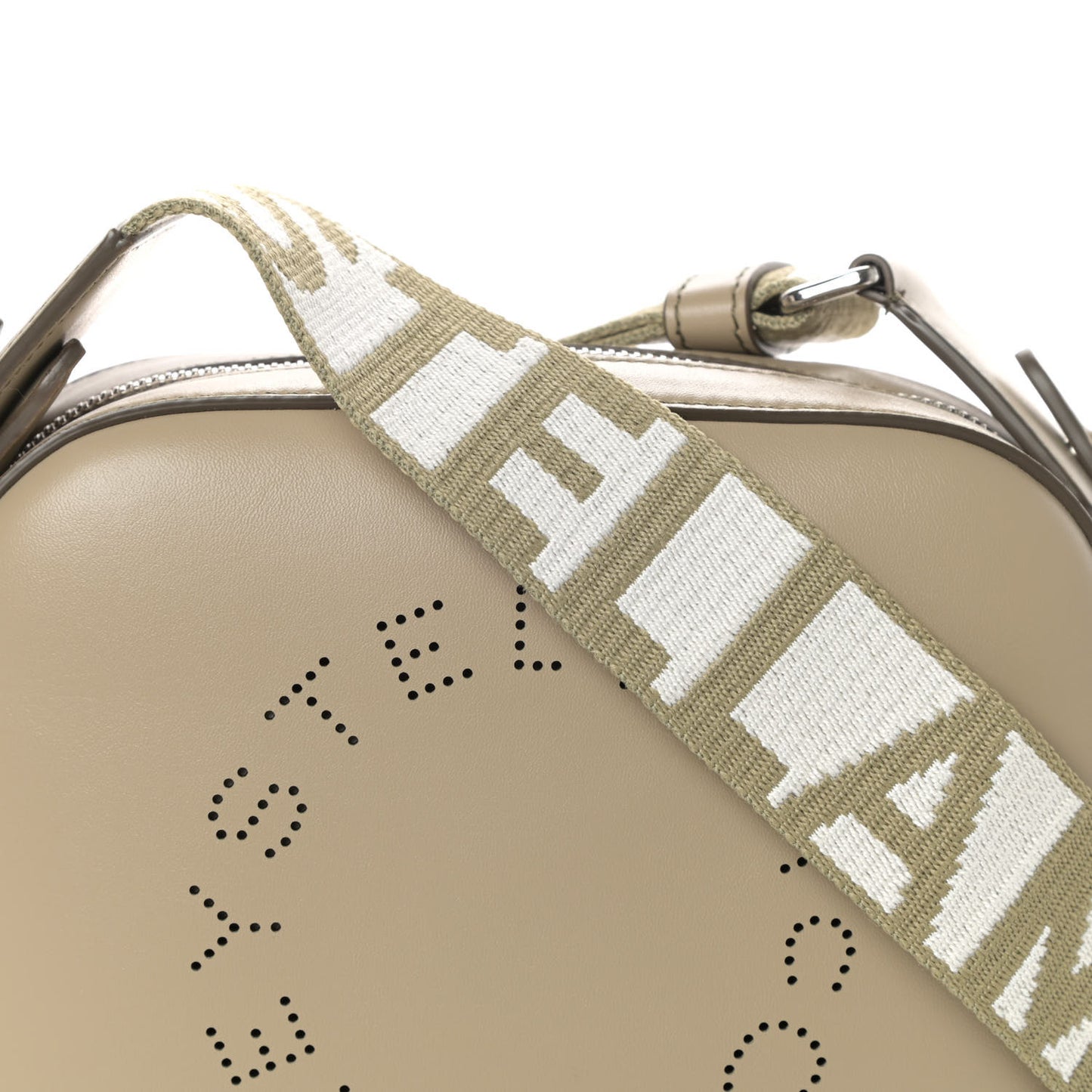Eco Alter Nappa Perforated Logo Mini Bag Taupe