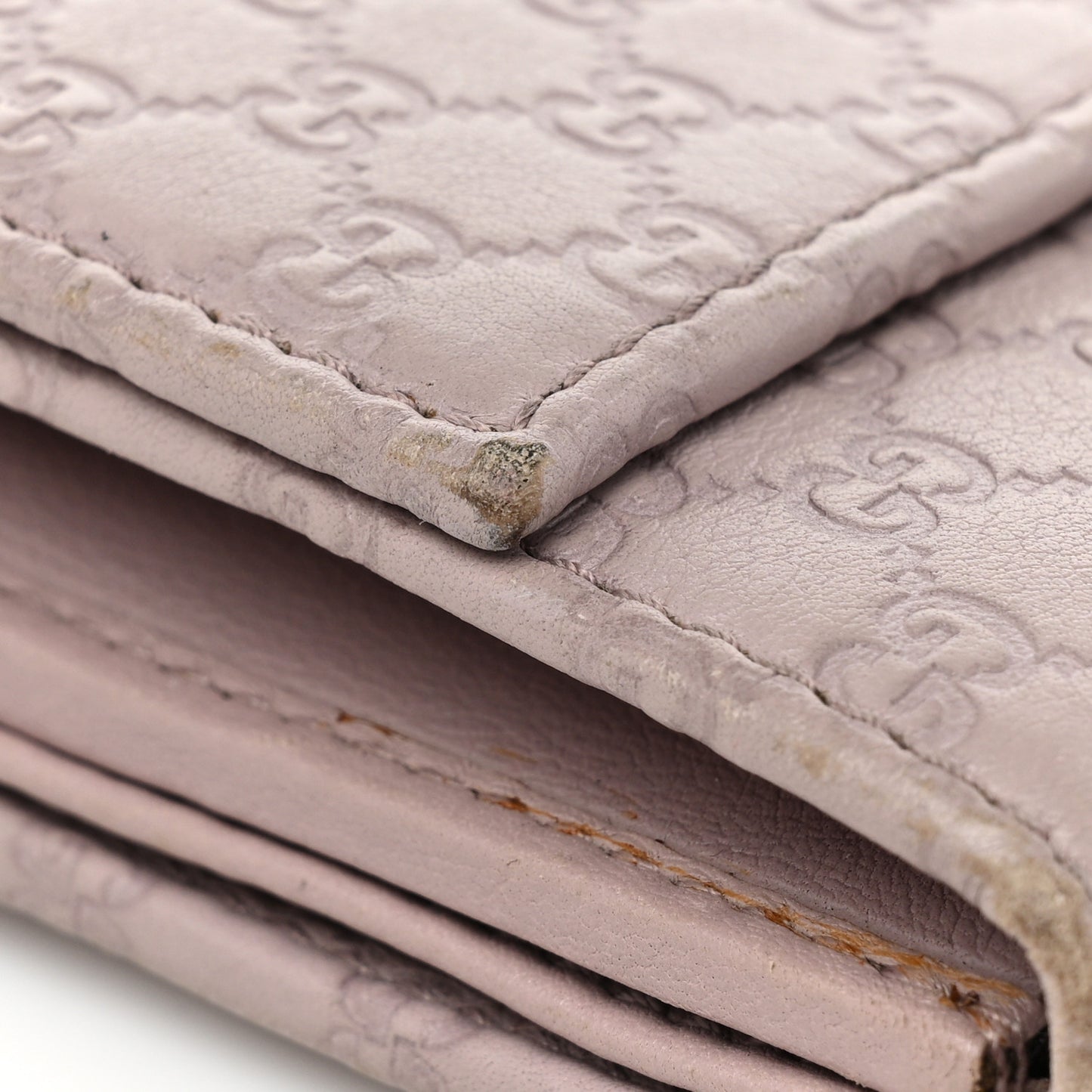 Soft Microguccissima Dice Chain Wallet Mauve